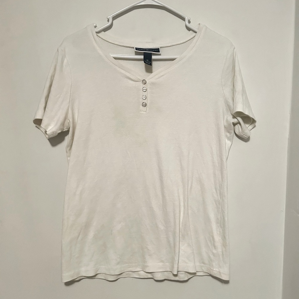 Karen Scott Women’s Short Sleeve Henley Top